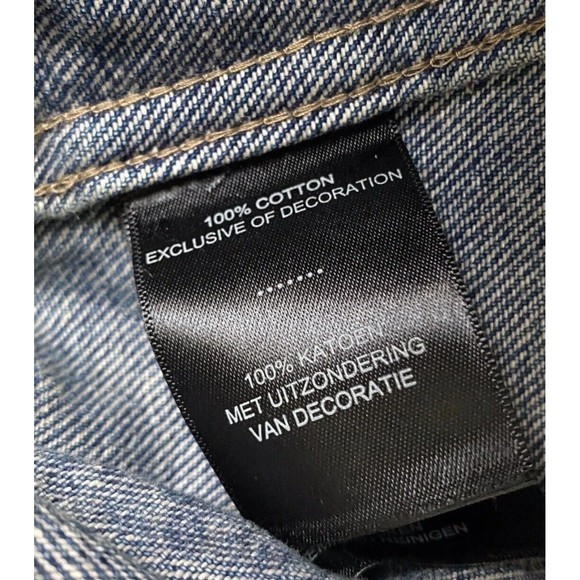 New Harley Davidson Motorcycle Denim Jean Jacket Women’s Size SMALL Logo On Back - Picture 5 of 6